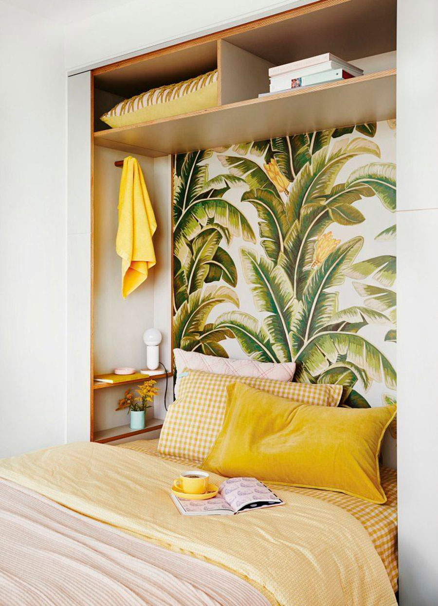 Papel mural tropical en las paredes par reflejar tu personalidad en la decoración.