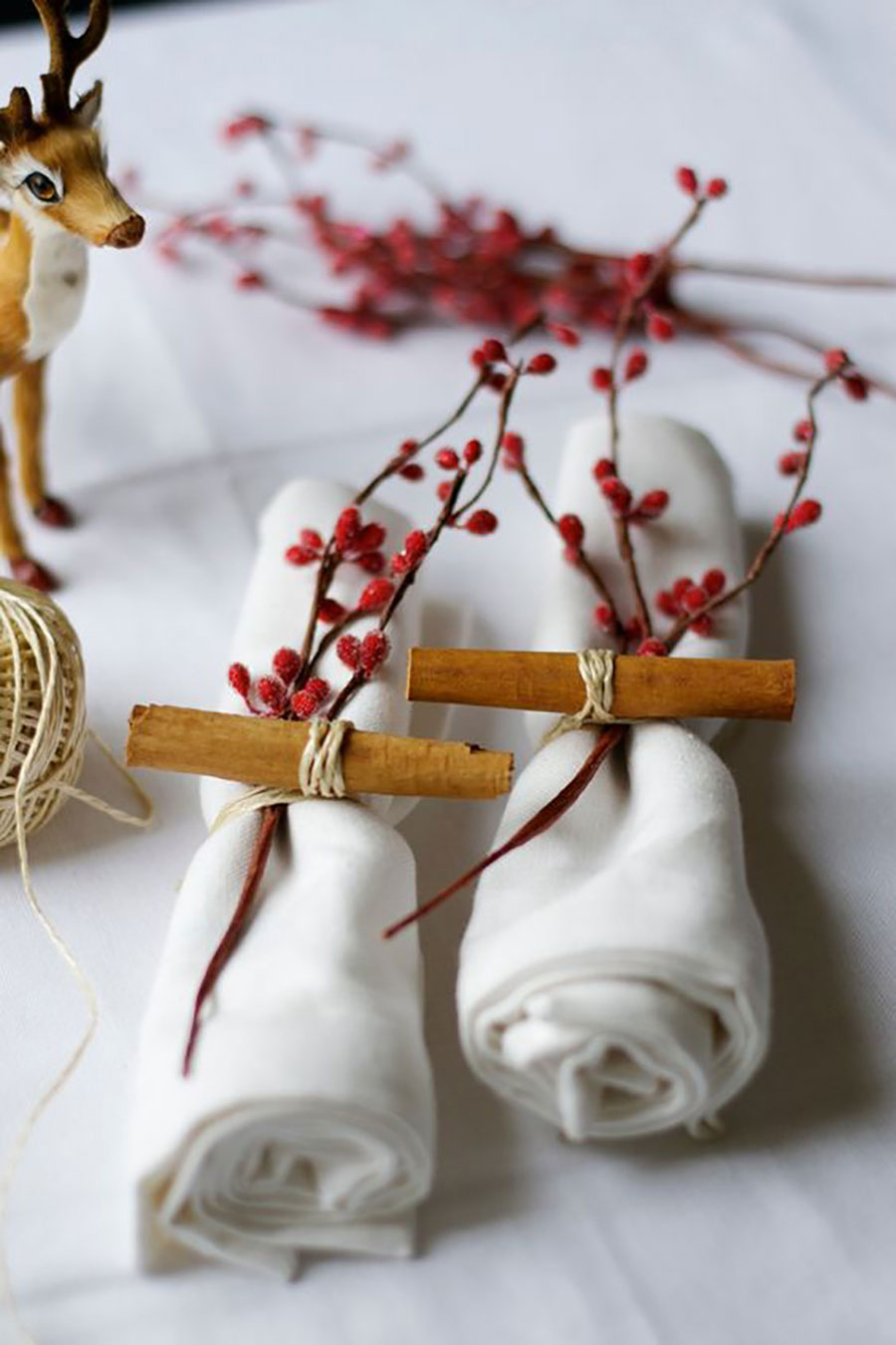 10 creativas economicas decoraciones mesa navidad servilletero
