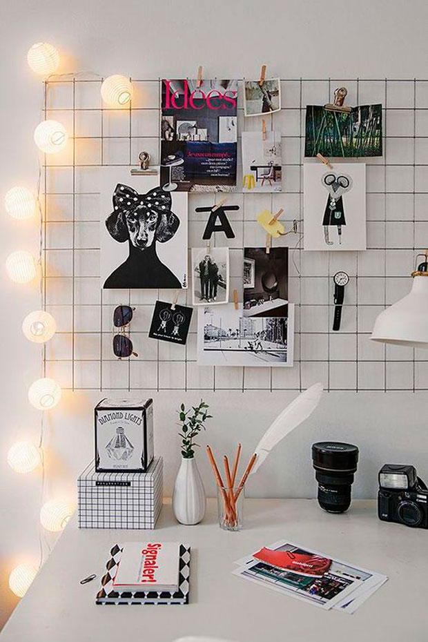 10 ideas para decorar usando guirnaldas luces escritorio