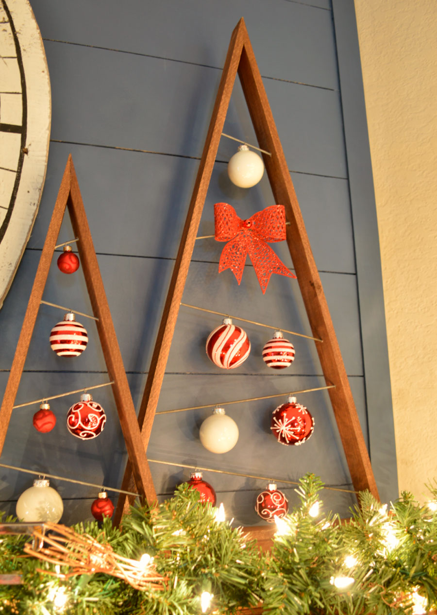ideas no tradicionales arbol navideño madera