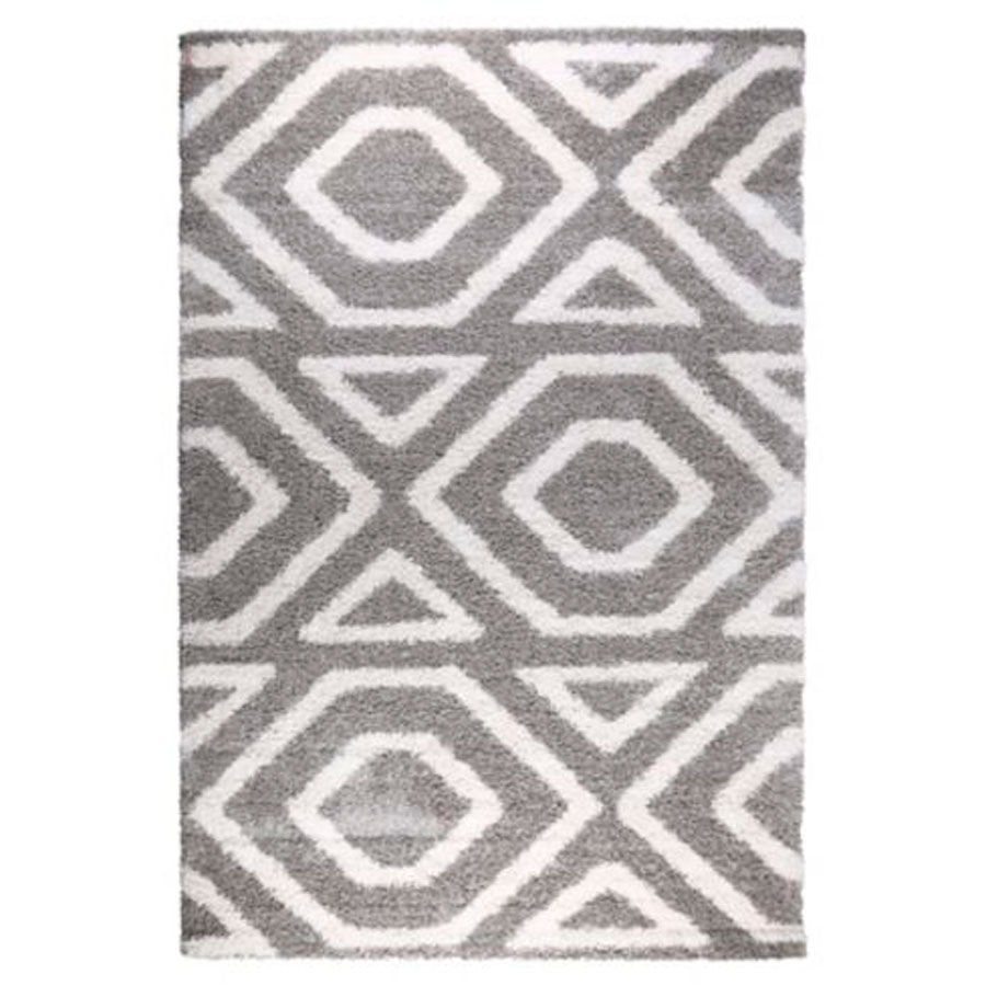 alfombras con personalidad alfombra berber rombos gris