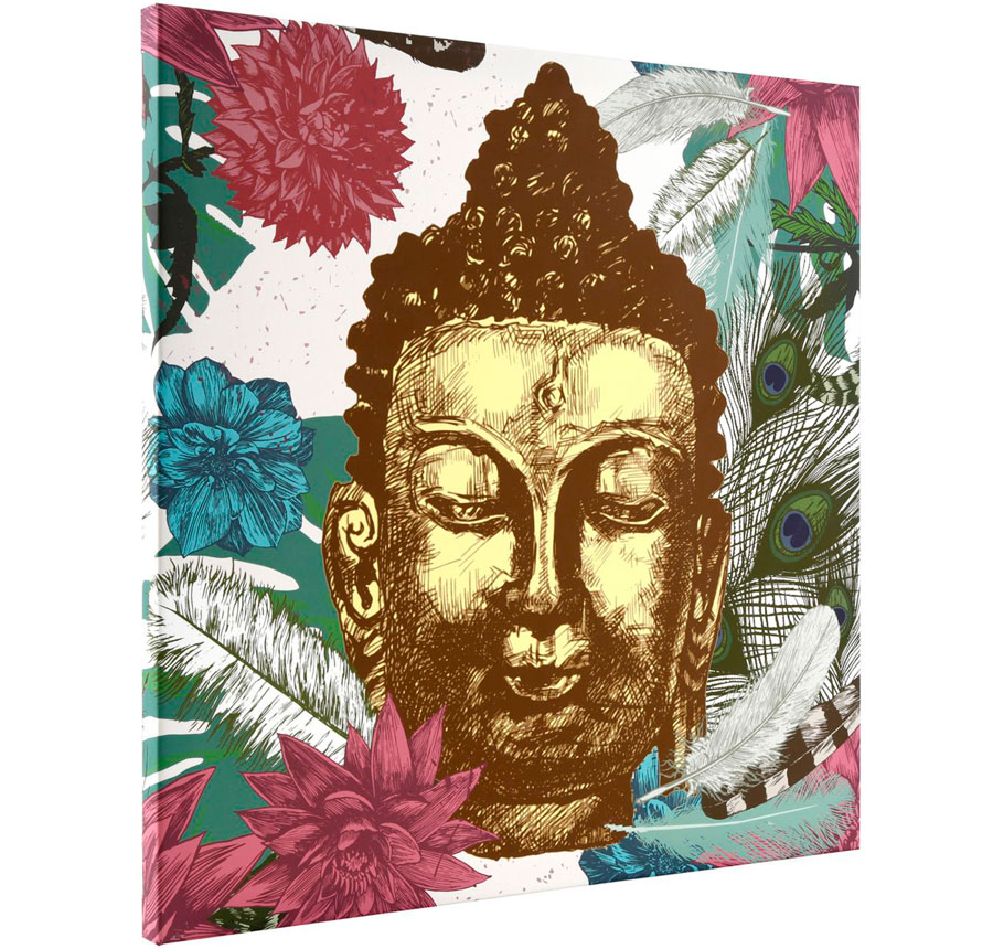 como integrar Buda decoración canvas