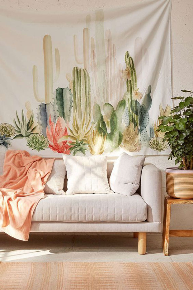 decora con cactus y suculentas pintura lienzo